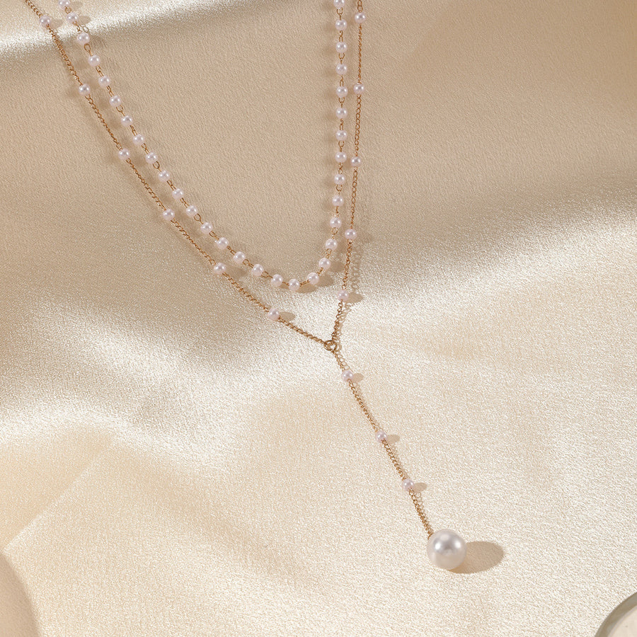 Double Layer Pearl Necklace – Effortlessly Elevate Your Style
