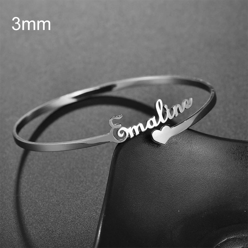 Personalized Engraved Cuff Bracelet – Custom Stainless Steel Bangle for Meaningful Connections