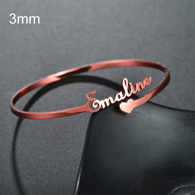 Personalized Engraved Cuff Bracelet – Custom Stainless Steel Bangle for Meaningful Connections