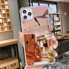 Transparent mirror iPhone case with touch-up feature, reflective back and camera cutouts