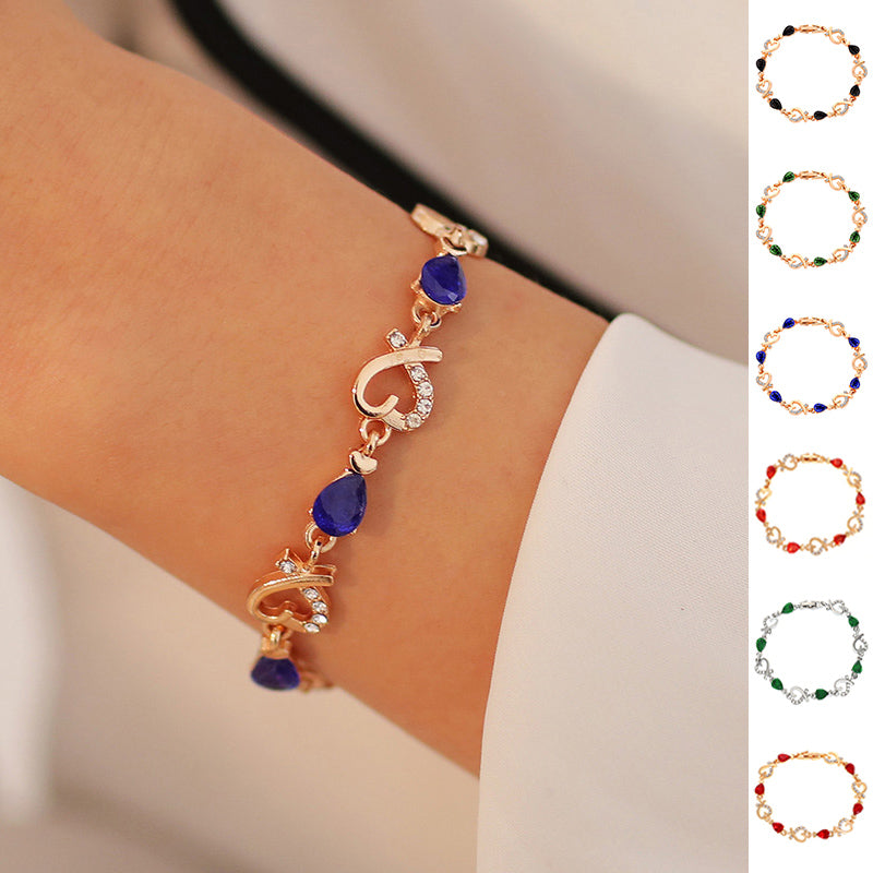 Rhinestone Heart Charm Bracelet: A Touch of Elegance for Every Occasion