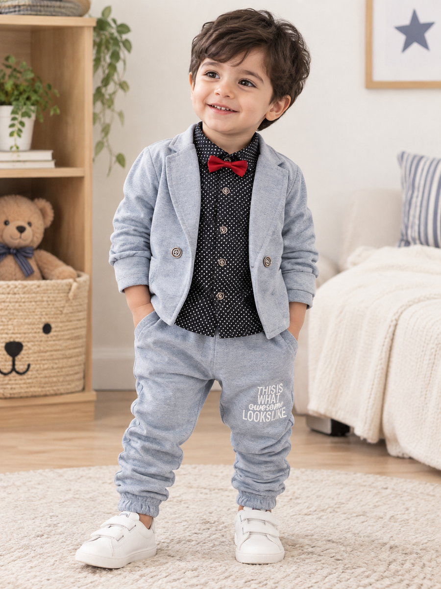 Toddler Boys Printed Suit – 2-Piece Casual Outfit