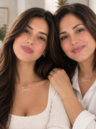 Custom Crown Initial Necklace – Engraved Letter Pendant