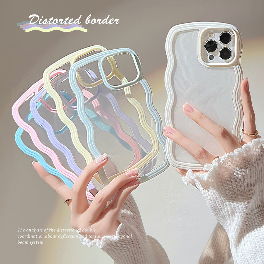 Vibrant Wave Border Candy Color Silicone iPhone Case