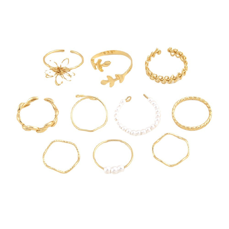 Effortless Elegance: Chic Openwork Flower Gold Rings for Everyday Style