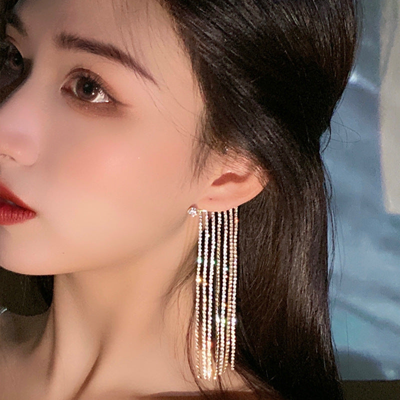 Long Gold Tassel Earrings – Chic Statement Drops