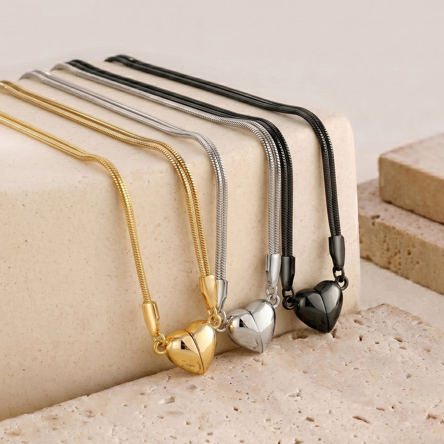 Magnetic Couples Heart Necklace – His & Hers Set